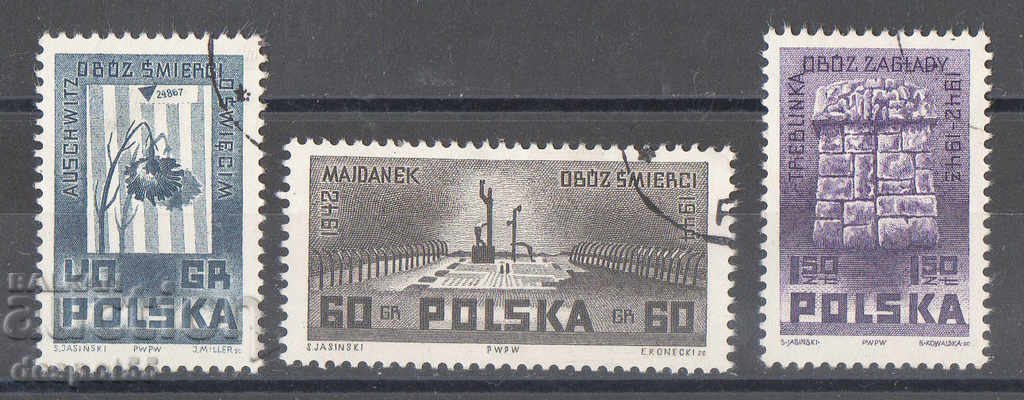 1962. Poland. Monuments for the Second World War.