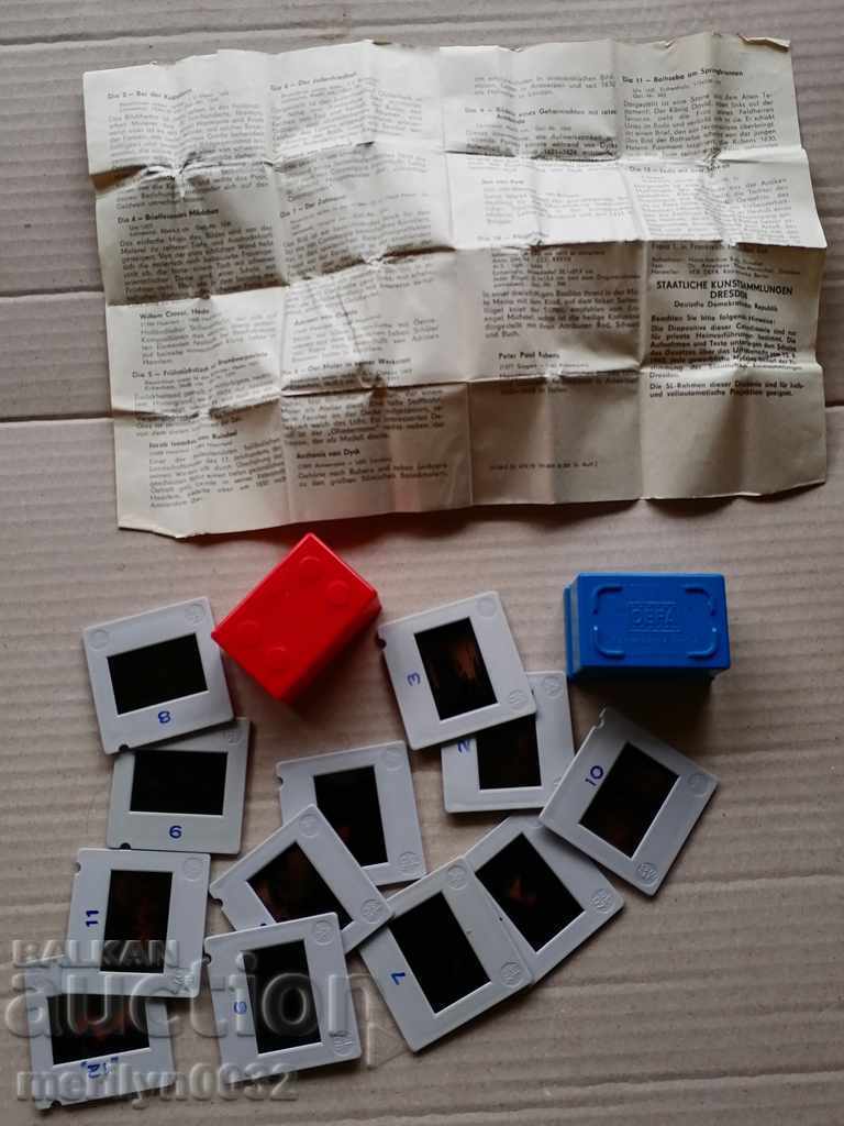 Auction Slide 12 pcs. Dresden Gallery GDR DDR 70s Auction Slide 12 pcs. Dresden Gallery GDR DDR 70s