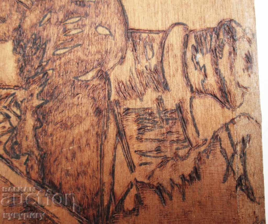 Old large poster picture Sea Pirate pyrography engraving - 5 Old large poster picture Sea Pirate pyrography engraving - 5