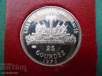 Haiti 25 Goodre 1973 PROOF UNC Rare