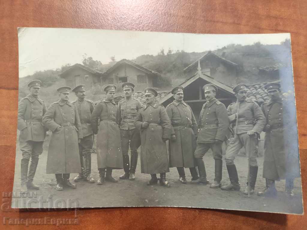 Carte foto 30,12,1917 uniforma ofițerilor. Înscris