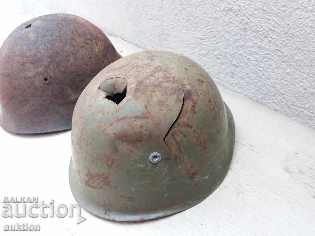 Auction SET OF TWO MILITARY HELMETS - BA Auction SET OF TWO MILITARY HELMETS - BA