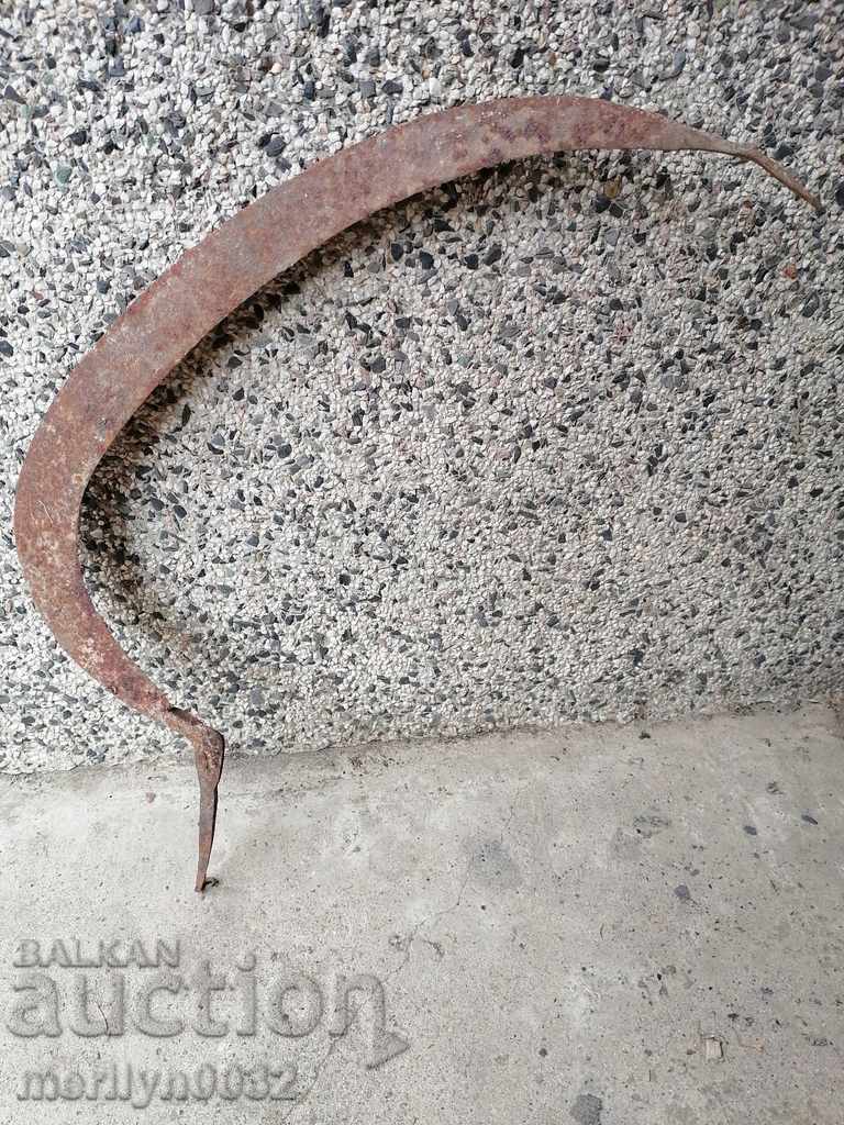 Old sickle, blade, wrought iron with price 22.00 BGN | € 11.25 Old sickle, blade, wrought iron with price 22.00 BGN | € 11.25