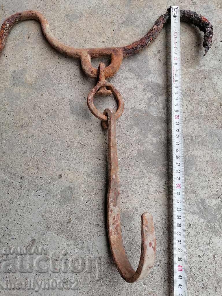 Delivery of Old forged hook, quail, anchor, hook for diving Delivery of Old forged hook, quail, anchor, hook for diving