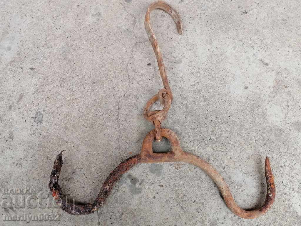 Old forged hook, quail, anchor, hook for diving - 6 Old forged hook, quail, anchor, hook for diving - 6