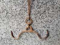 Old forged hook, quail, anchor, hook for diving