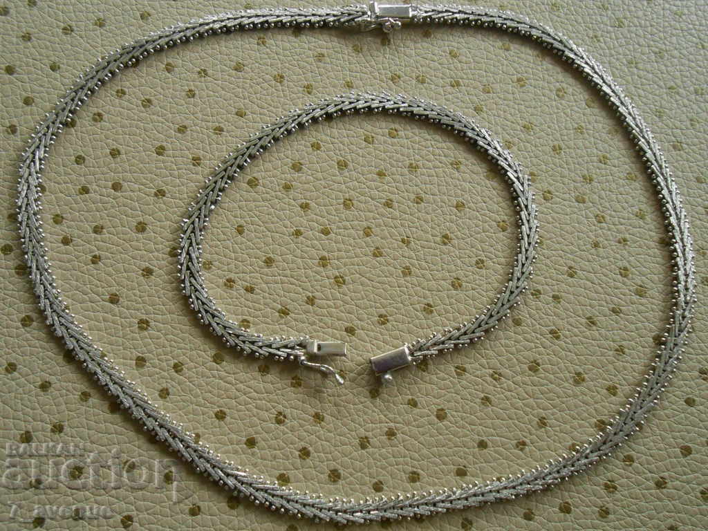 Auction Silver NECKLACE and bracelet made of 835 silver with a stamp 11.11.2020 Auction Silver NECKLACE and bracelet made of 835 silver with a stamp 11.11.2020