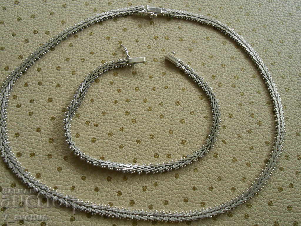 Silver NECKLACE and bracelet made of 835 silver with a stamp 11.11.2020 - 7 Silver NECKLACE and bracelet made of 835 silver with a stamp 11.11.2020 - 7