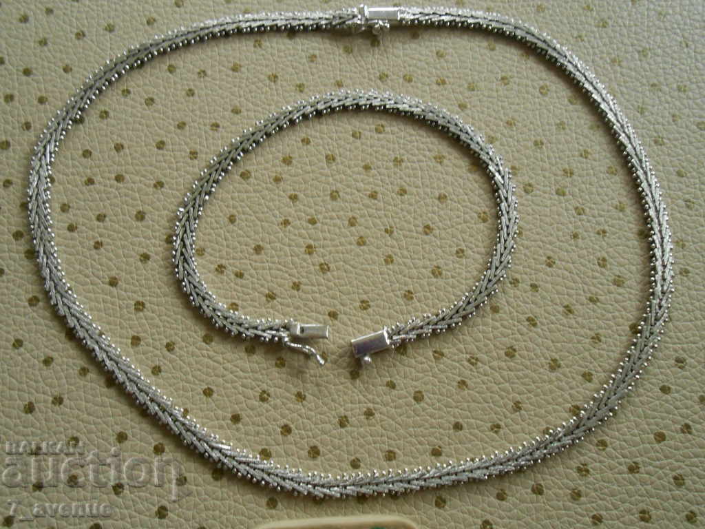 Silver NECKLACE and bracelet made of silver 835 with seal 11.11.2020