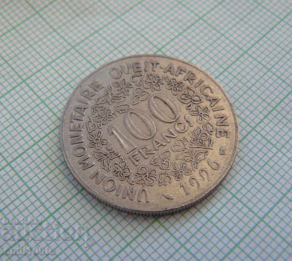 100 francs 1996 West Africa with price 5.00 BGN | € 2.56 100 francs 1996 West Africa with price 5.00 BGN | € 2.56