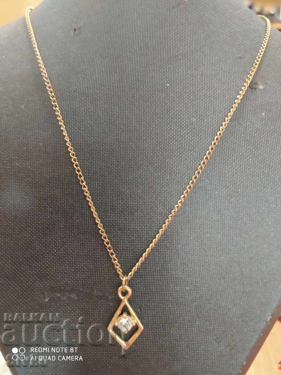 Necklace new gold-plated zircon 6 with price 1.19 BGN | € 0.61