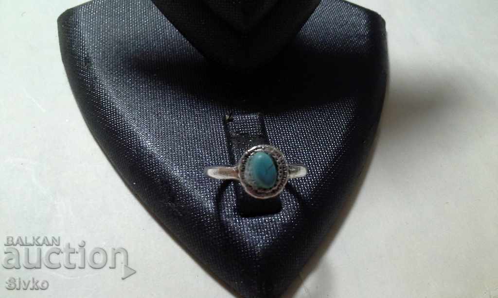 Christmas discount Ring stone resembling turquoise