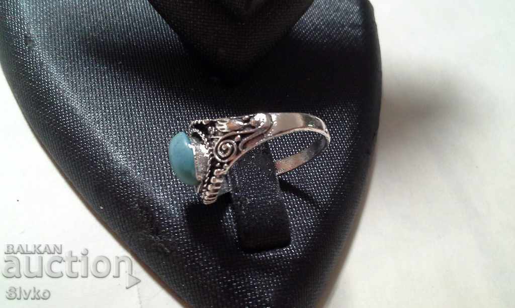 Ring with a blue stone resembling turquoise with price 2.09 BGN | € 1.07