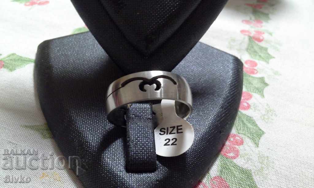 Inel inel medical din oțel număr 22 de ornamente - 22