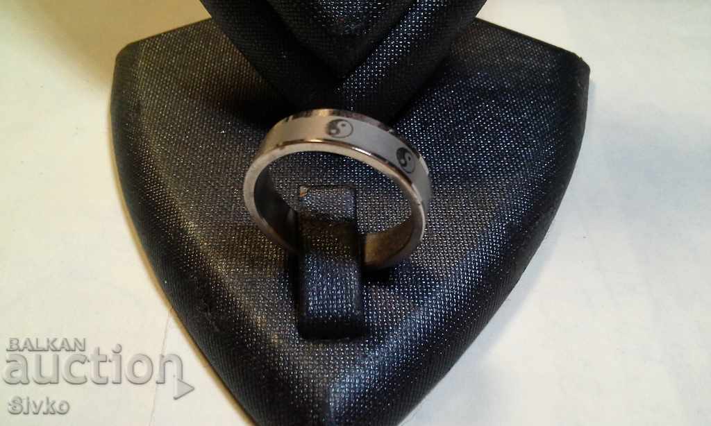 Inel nou inel medical de oțel Yin și Yang