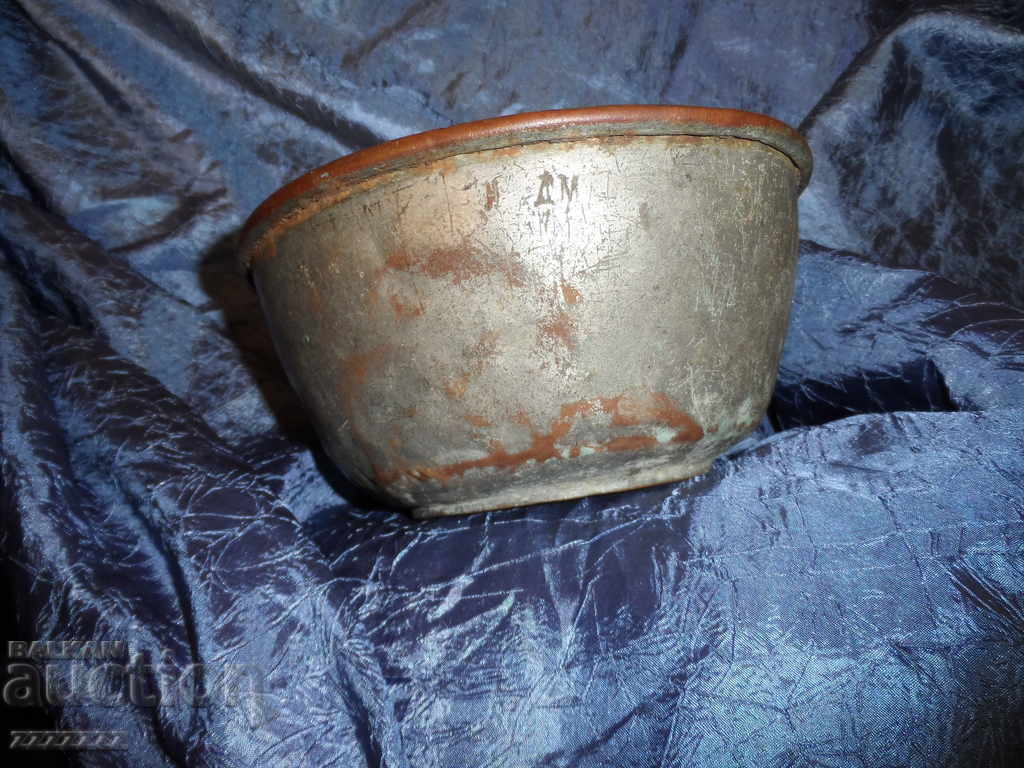 old copper bowl with inscription - 5