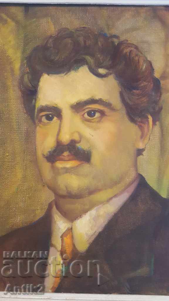 1930s Al. Stamboliyski Portrait Oil on Canvas 75x68 cm with price 750.00 BGN | € 383.47