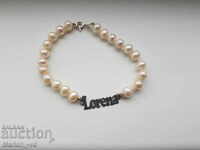 Brățară de argint cu perle