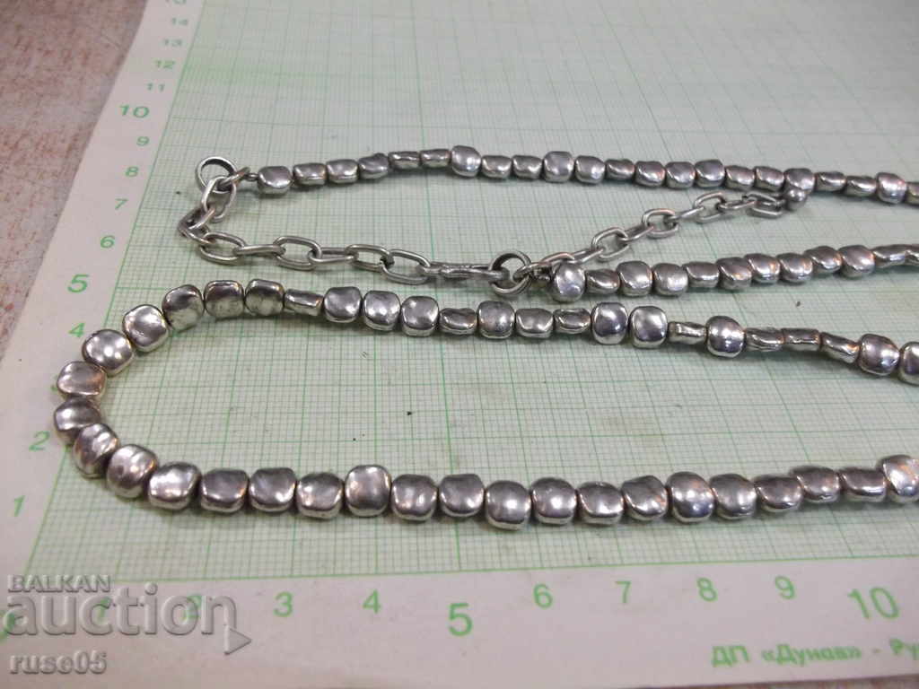 Auction  Chain "Silver beads" imitation jewelry - 72.85 g.