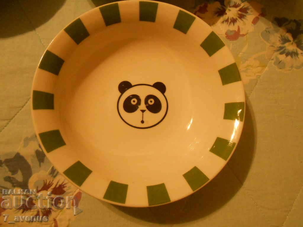 Delivery of Old porcelain 5 bowls for children Panda Crocodile Rabbit 11.11.20