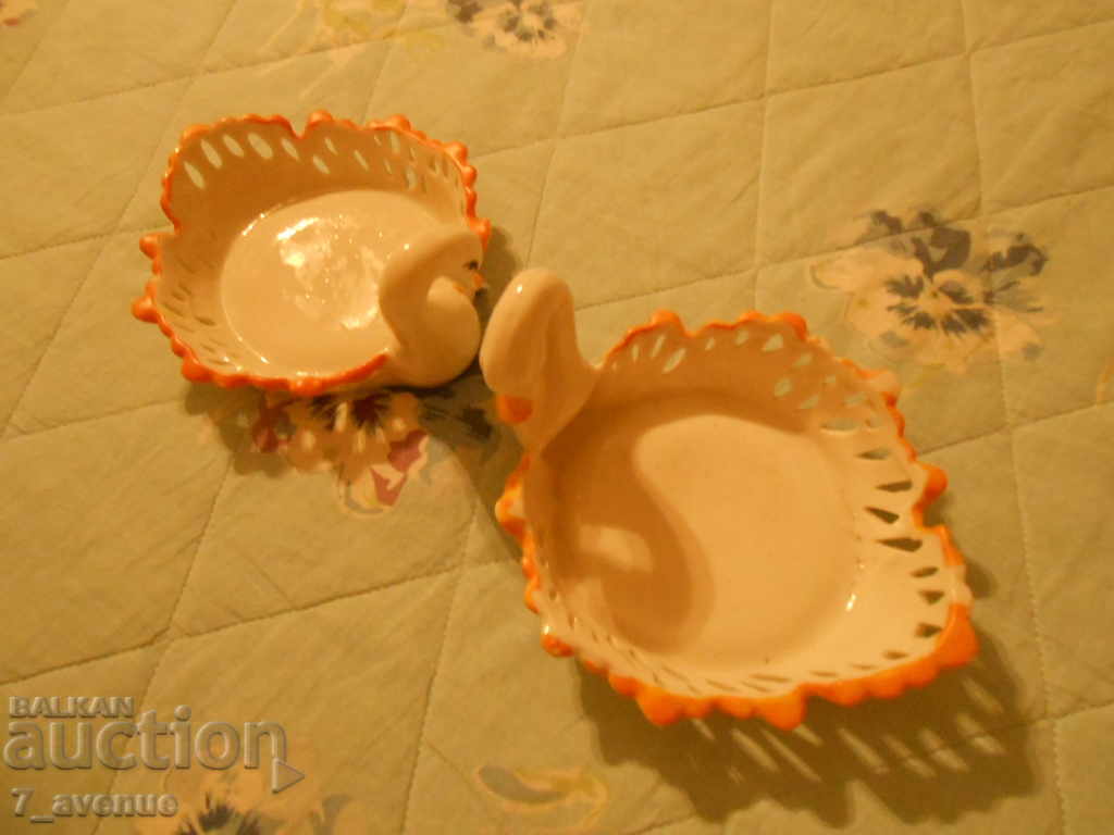 Swans - 2 porcelain bowls for nuts - 5 Swans - 2 porcelain bowls for nuts - 5