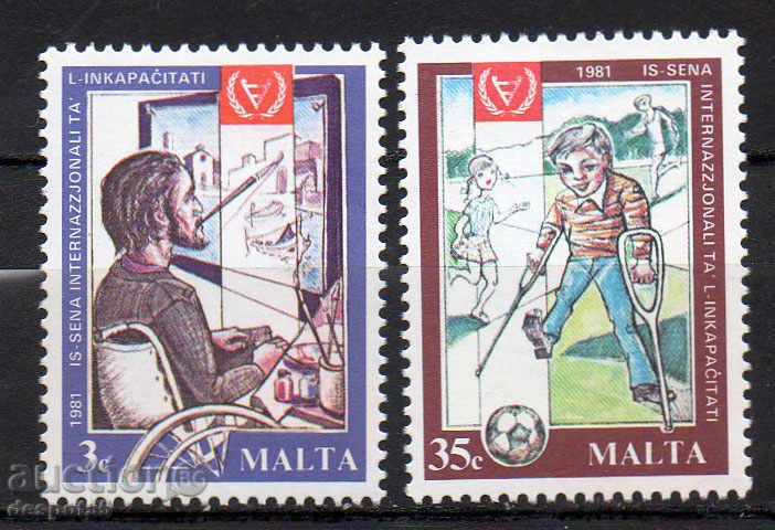 1981. Malta. International Year of Disabled People.