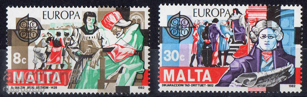 1982. Μάλτα. Ευρώπη - Ιστορία της Μάλτας.