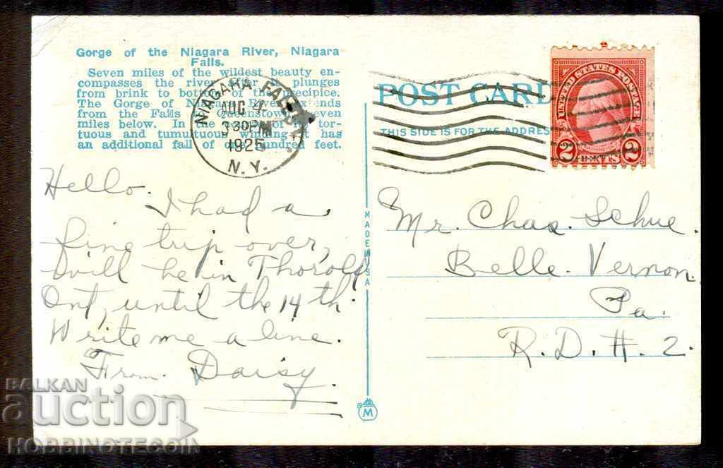 NIAGARA TRAVEL CARD - NIAGARA FALLS 1925 - SUA cu preț € 4.99 | 9.76 BGN