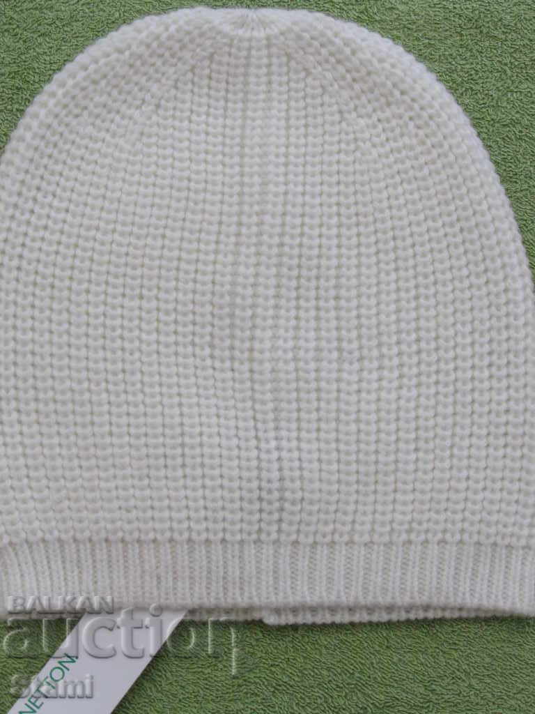 Pălărie pentru femei United Colors of Benetton-alb ca zăpada