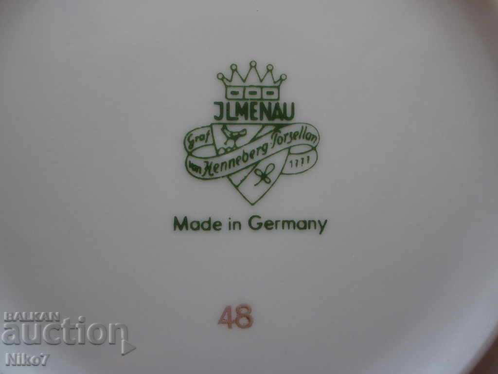 Farfurii vechi din porțelan german „JLMENAU”. - 5 Farfurii vechi din porțelan german „JLMENAU”. - 5