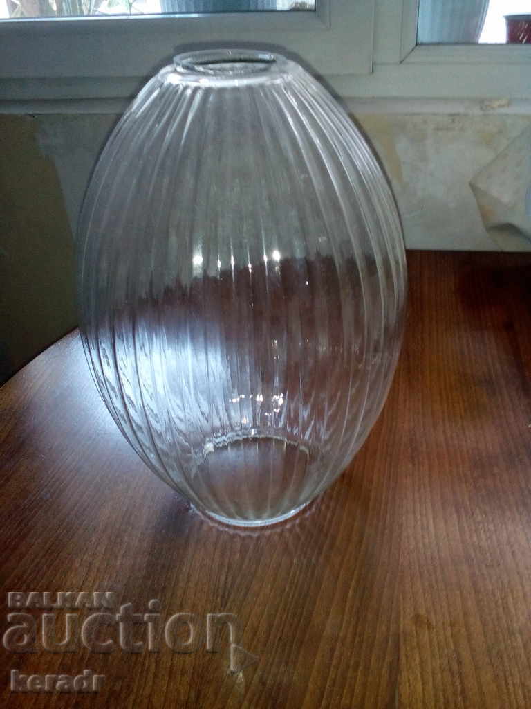 Old vintage glass lampshade body from the 1970s.