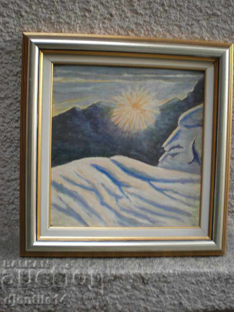 Painting, oil, framed