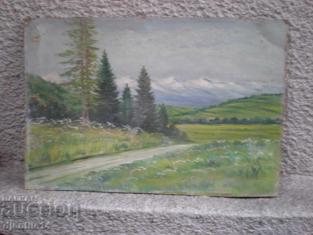 Картина,масло картон.