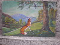 Ζωγραφική, λάδι σε χαρτόνι.