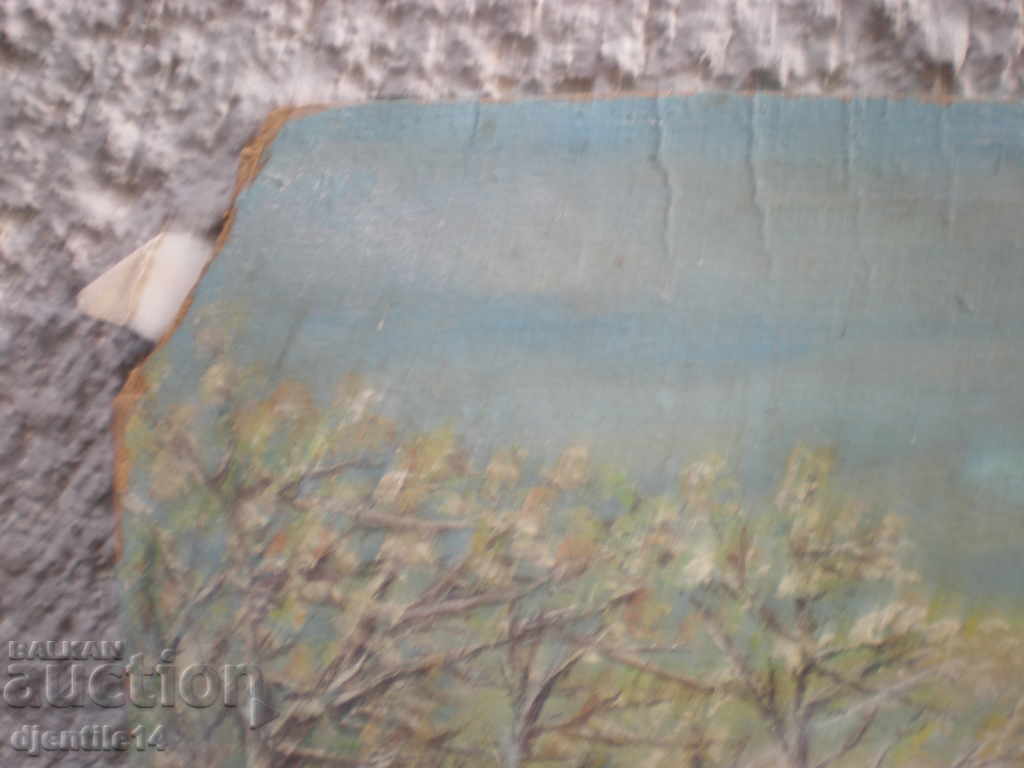 Delivery of Painting, oil on cardboard. Delivery of Painting, oil on cardboard.