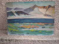 Ζωγραφική, λάδι σε χαρτόνι.