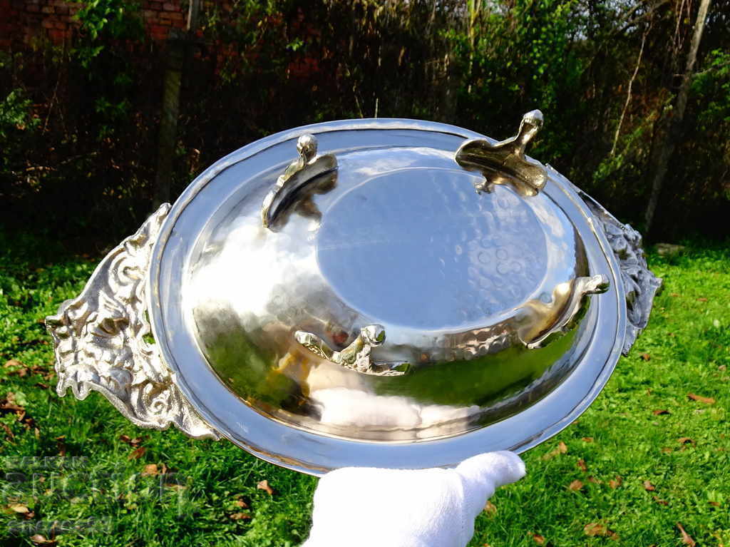 Delivery of Royal Silver-Plated Serving Dish, Bronze 1.3 kg Delivery of Royal Silver-Plated Serving Dish, Bronze 1.3 kg