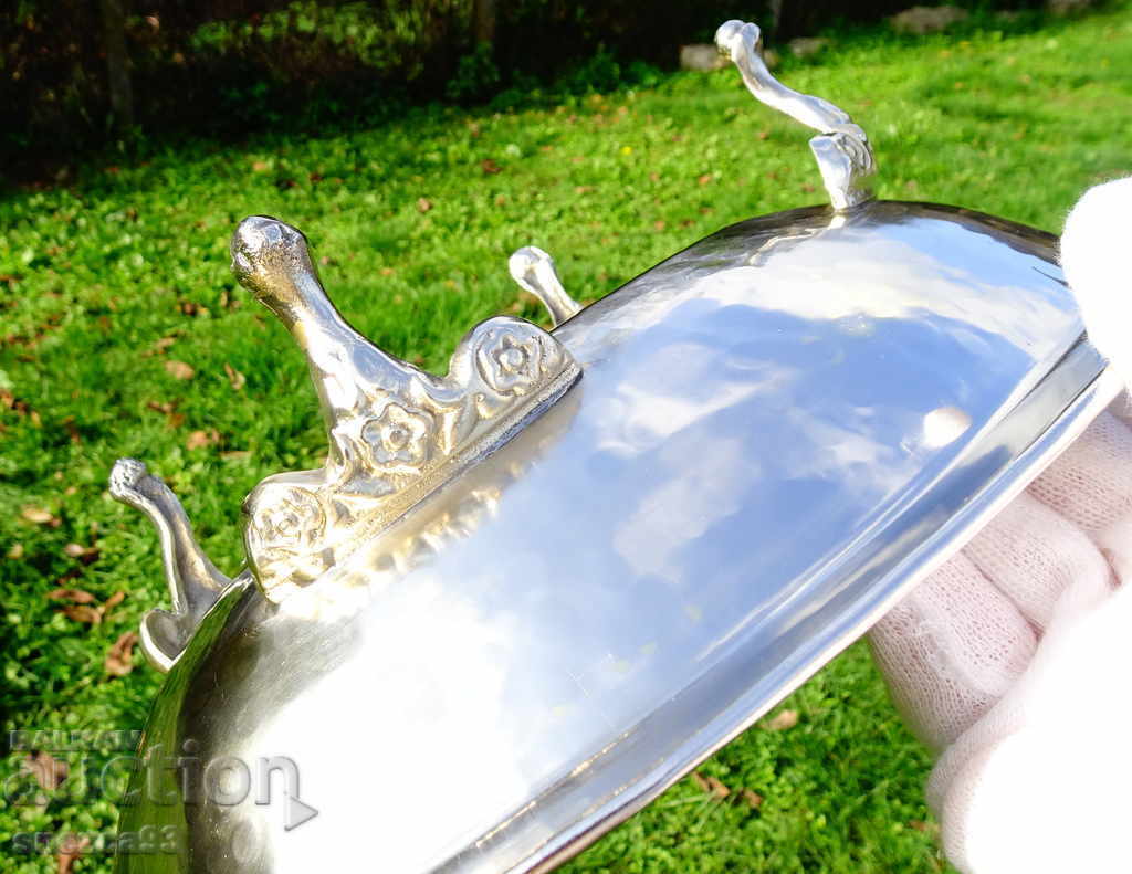 Vas de servire argintat regal, bronz 1.3 kg - 6 Vas de servire argintat regal, bronz 1.3 kg - 6