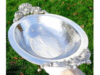 Vas de servire argintat regal, bronz 1.3 kg