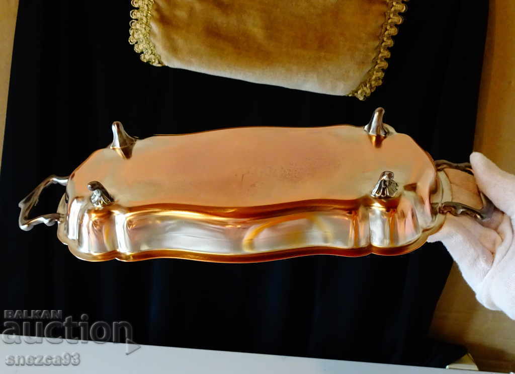 Παράδοση Μπαρόκ χάλκινη φρουτιέρα, ασήμι, με σήμανση Παράδοση Μπαρόκ χάλκινη φρουτιέρα, ασήμι, με σήμανση