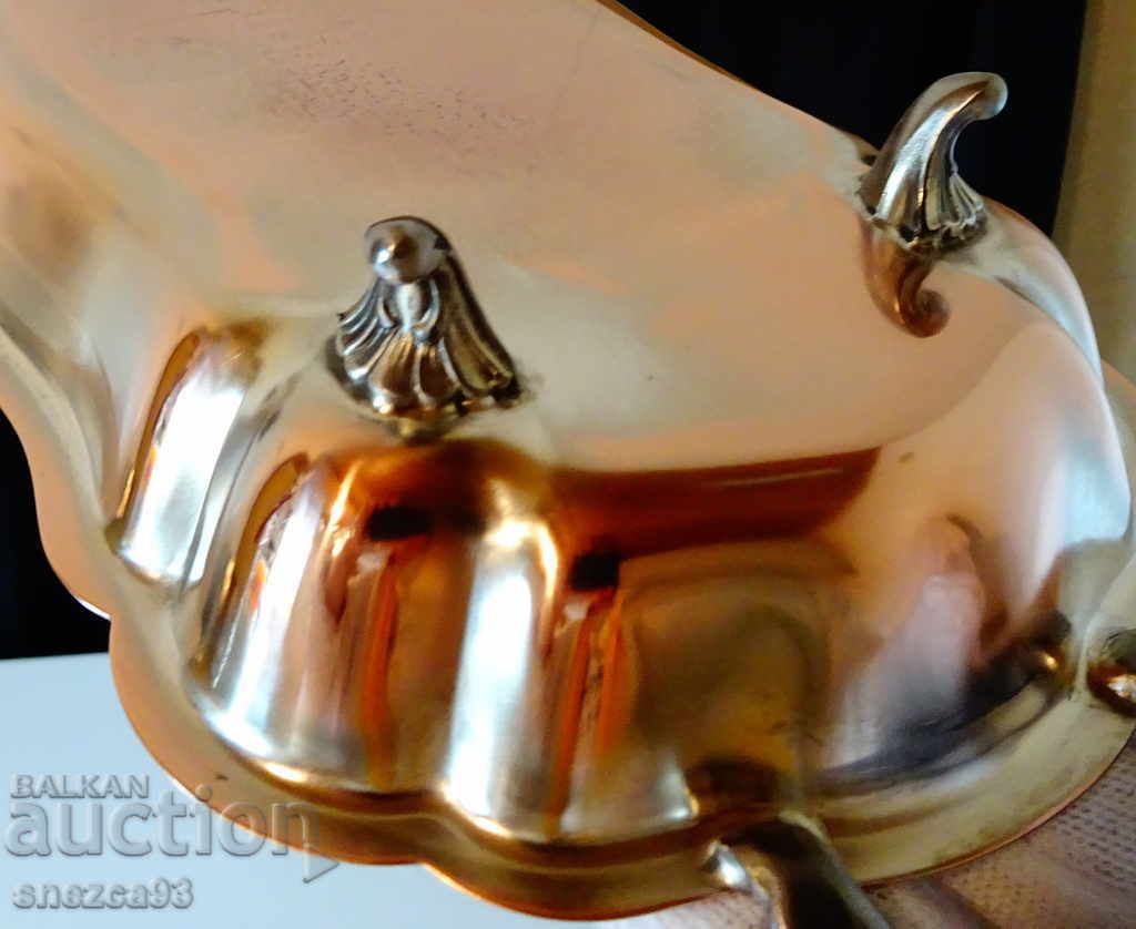 Μπαρόκ χάλκινη φρουτιέρα, ασήμι, με σήμανση - 5 Μπαρόκ χάλκινη φρουτιέρα, ασήμι, με σήμανση - 5