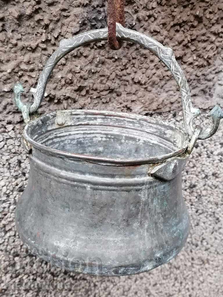 Tinned cauldron, copper, coin, cauldron, coin, copper vessel - 5 Tinned cauldron, copper, coin, cauldron, coin, copper vessel - 5