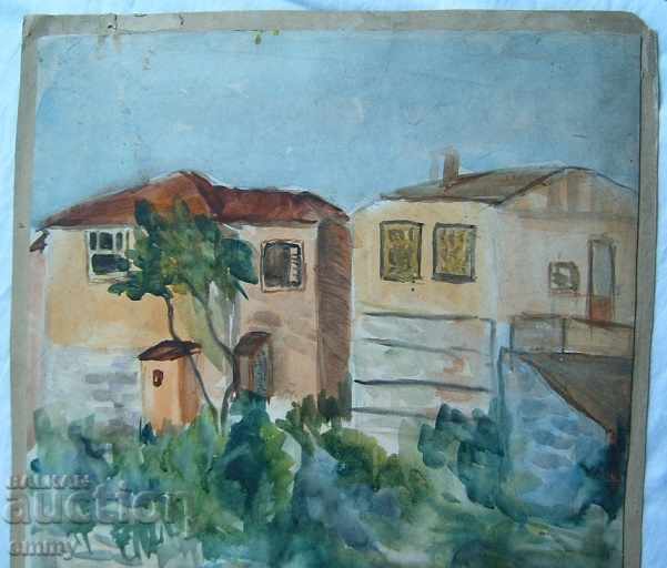 Old watercolor drawing unsigned with price 35.00 BGN | € 17.90