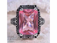 Pink sapphire ring, size 56