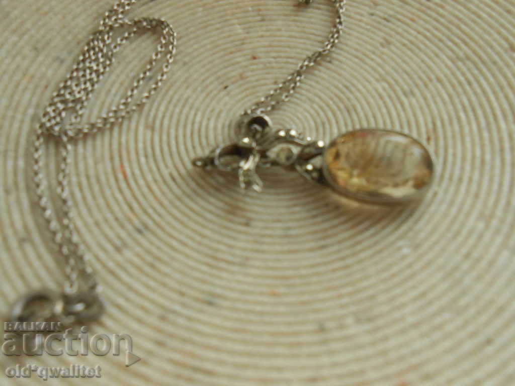 Antique Silver Necklace with Natural Stone, approx. 1900 with price 497.00 BGN | € 254.11 Antique Silver Necklace with Natural Stone, approx. 1900 with price 497.00 BGN | € 254.11
