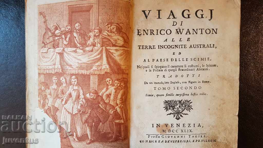 THE TRAVELS OF ENRICO VANTON 1749 FIRST EDITION !!!