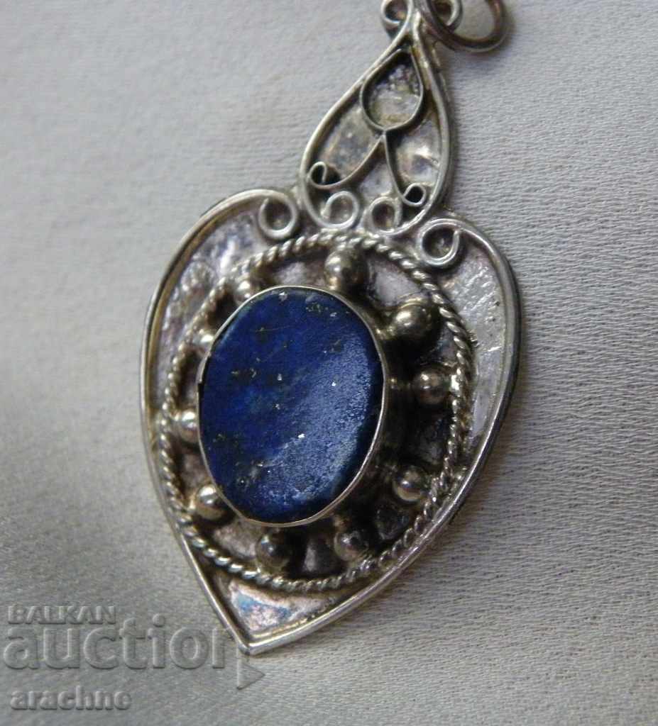 Delivery of Large silver locket with lapis lazuli Delivery of Large silver locket with lapis lazuli