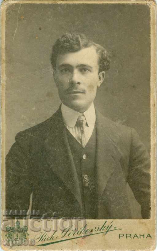 OLD PHOTO - CARDBOARD - PRAGUE - M0981