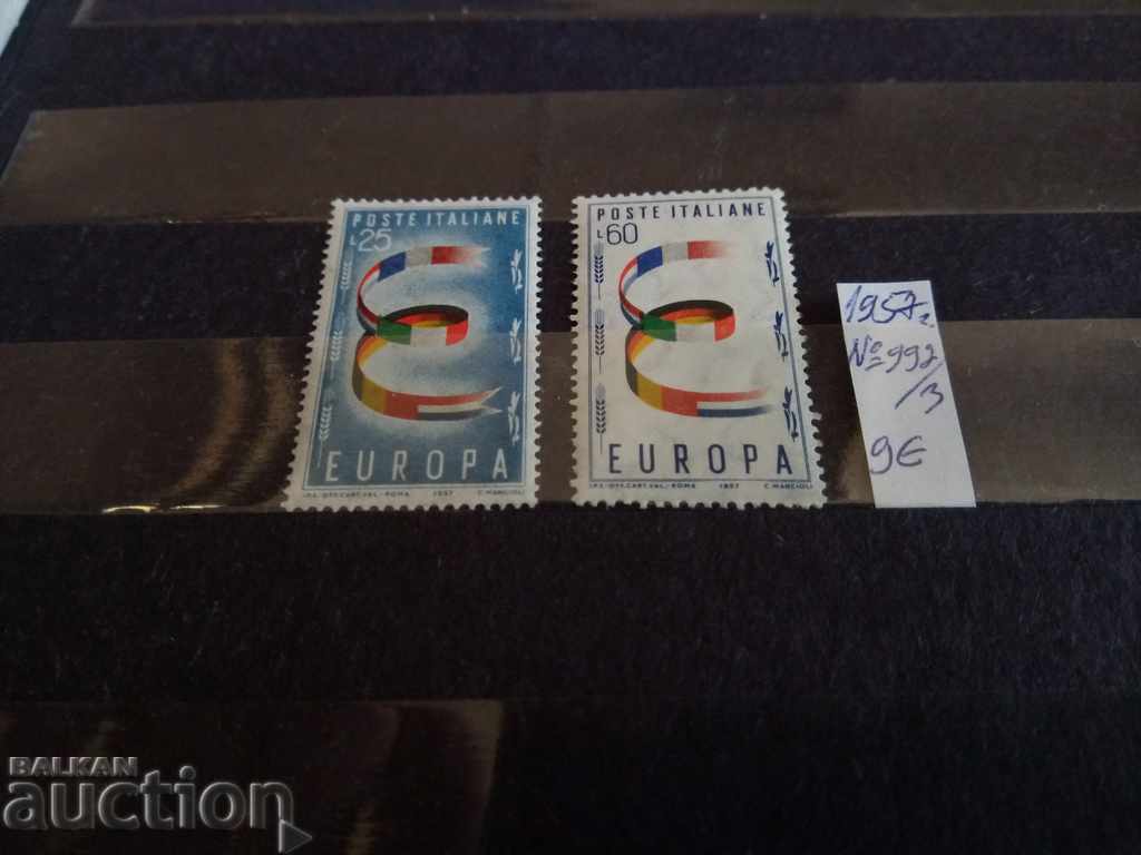 Италия - Европа СЕРТ Михел №992/993 от 1957г.