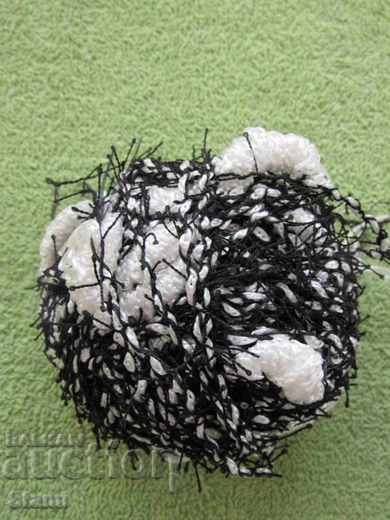 Yarn for decorations black and white with price 3.50 BGN | € 1.79 Yarn for decorations black and white with price 3.50 BGN | € 1.79